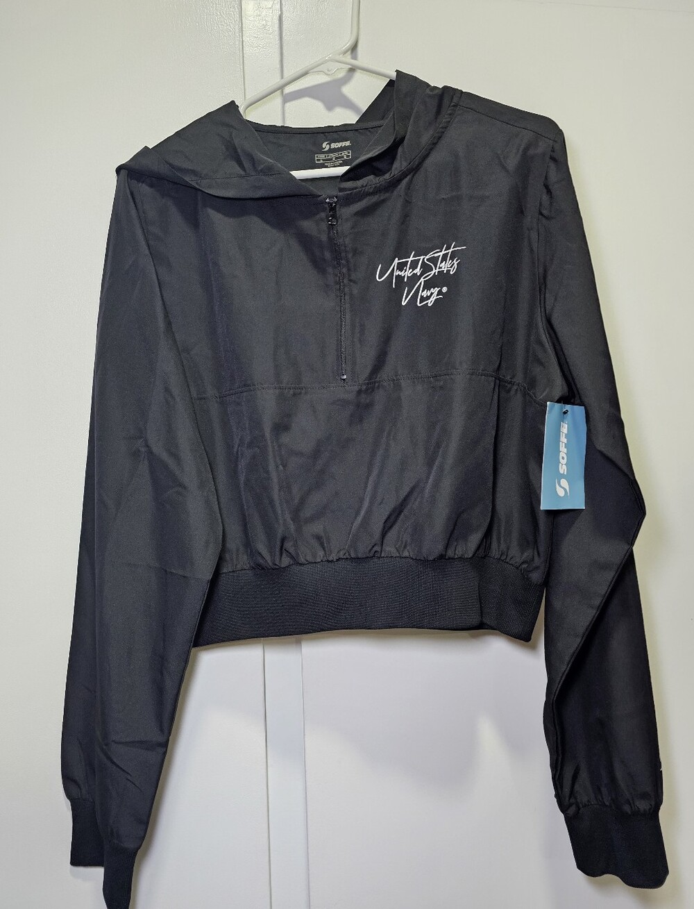 NWT Soffe US Navy Cropped Running Jacket, Large